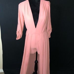 Pink Romper With Skirt. A’GACI. Size Small.